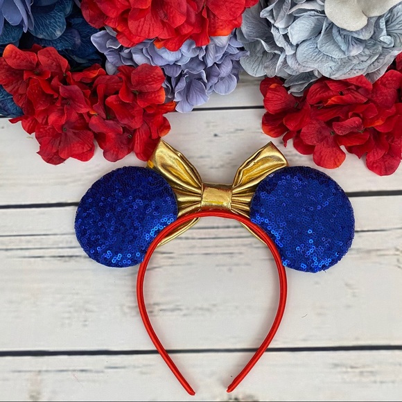 Minnie Mouse Wonder Woman Sequin Headband with Bow - Picture 7 of 10